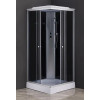 Душевая кабина CS-6411G, 100*100*215 низкая, серая, квадратная, стекло 4мм, поддон 13 см (4 места)