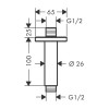 26406670 Vernis Shape Потолочный держатель 100 мм, матовый черный