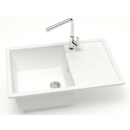 AZARIO кухонная мойка Vision (750x505x218) Белая (сифон + герметик)