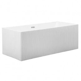 KATRINA Ванна акриловая пристенная в комплекте с сифоном и металлической рамой 1600x750x580 мм