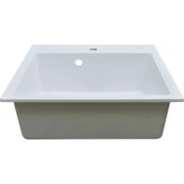 AZARIO кухонная мойка Litos (570х505х200) Белая (сифон + герметик)