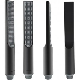 APICE Смеситель для ванны встраиваемый, однорычажный, с ручным душем Slim и шлангом 1500 мм., внешн. черный+APICE Смеситель для ванны встраиваемый, од