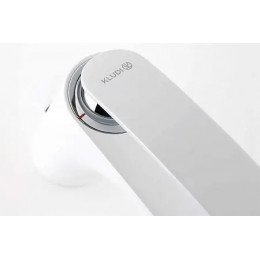 KLUDI BALANCE Однорычажный смеситель на умывальник, с донным клапаном, белый/хром DN 10, арт. 520239175