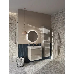 Ona Тумба под раковину 600, бежево-серый матовый 2 ящика (подходит раковина ZRU9307561, 732799E000, 73279A8000)