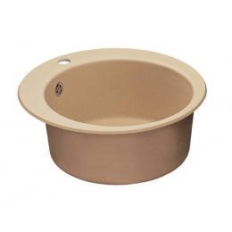 Кухонная Мойка Иверия Кругл. 480мм.Латте (аналог беж) NEW