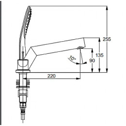 KLUDI OBJEKTA Смеситель для ванны и душа на 4 отверстия