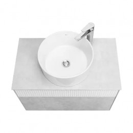 Марбл 80 Тумба-умывальник Слэйт/Белый матовый (Mila,Одри,Лола)