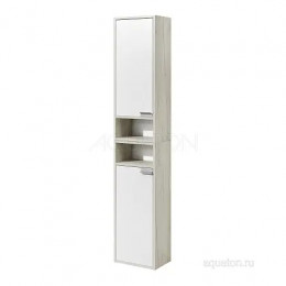 Флай Шкаф 1-створчатый белый, дуб крафт левый
