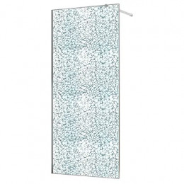 AZ-275-100-CH-CBR Душевая перегородка Walk-in, 100x200-CH-CBR, в рамке, Битое стекло, 4+5+4 мм, профиль хром