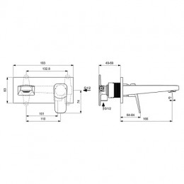 CERAPLAN Настенный смеситель для раковины