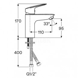 Смеситель Таос для раковины, хром