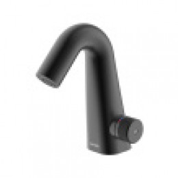 Смеситель Космо для раковины, электронный, 220В/6В, черный матовый