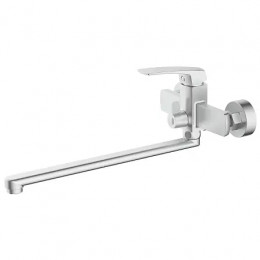 Conda Смеситель для ванны с ручным душем, длинный излив, сатин