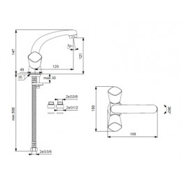 BA244AA QUADRO Смеситель для умывальника