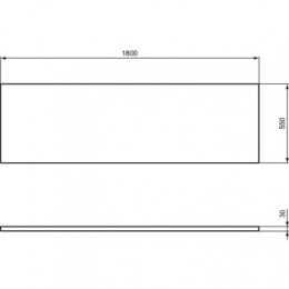Ideal Standard i.life Фронтальная панель 180 см для прямоугольной ванны T476201, T476401