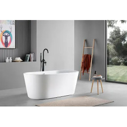 RICH Ванна акриловая отдельностоящая  в комплекте с сифоном и металлической рамой 1600x750x580 мм