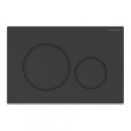 115.882.16.1 Sigma20 Смывная клавиша, двойной смыв: черный матовый, легко чистящееся покрытие, черный глянцевый - кольцо