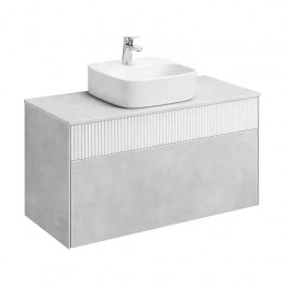 Марбл 100 Тумба-умывальник Слэйт/Белый матовый (Mila, Одри, Лола)