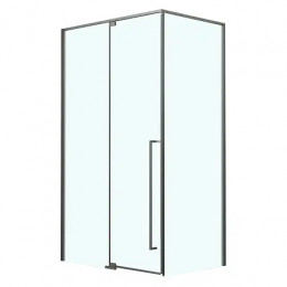 AZ-J50-12090-MGR-CL Душевое ограждение MALE SQR-120х90х195-MGR-CL, прозрачное стекло 6 мм, профиль матовый графит