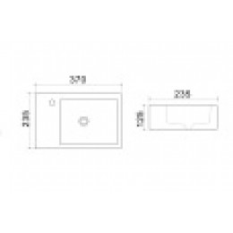 AZ-4331 Раковина правая 37*23,5*12,5 см