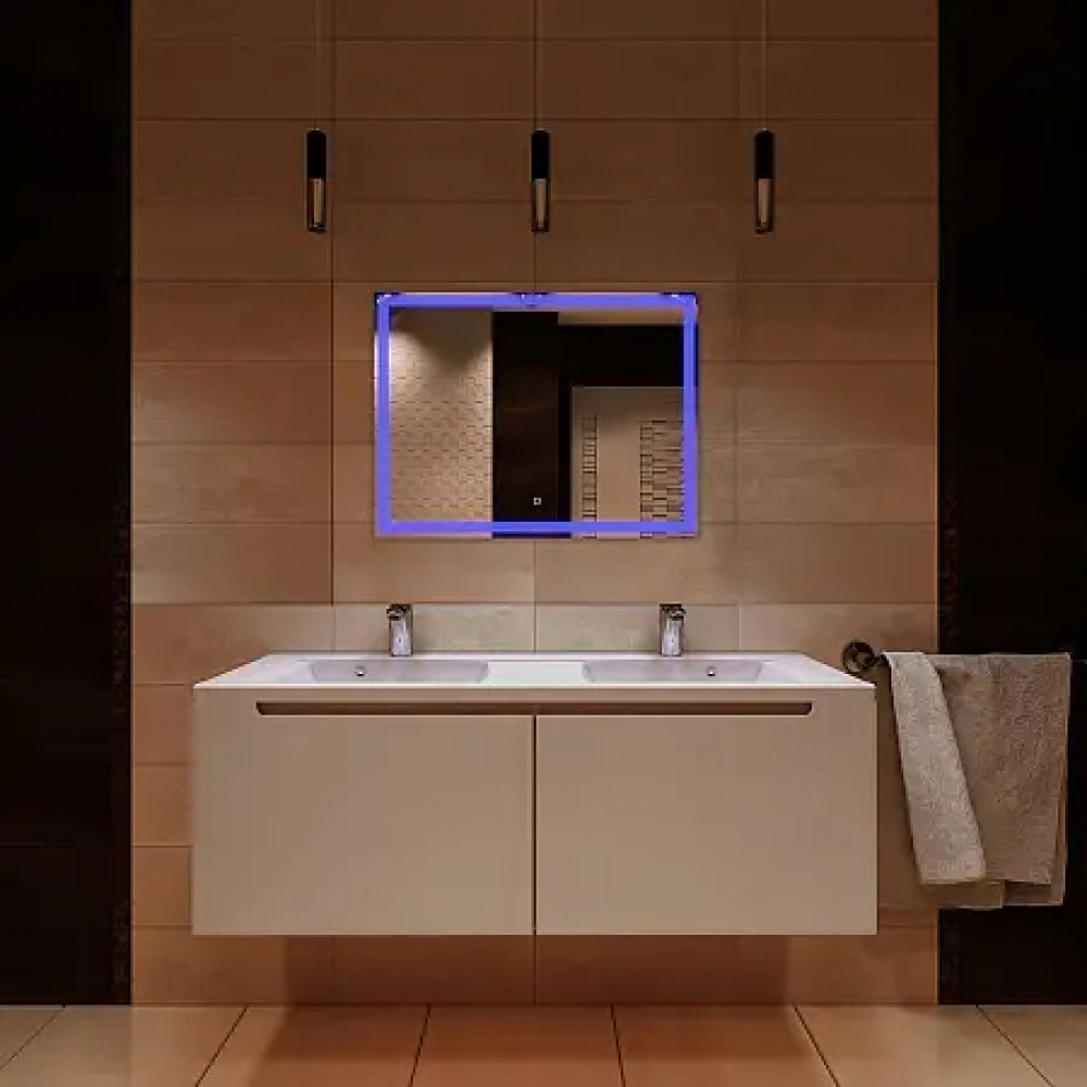 AZARIO зеркало Livia-RGB 800х600 (сенсорный выключатель, мульти-цвет)