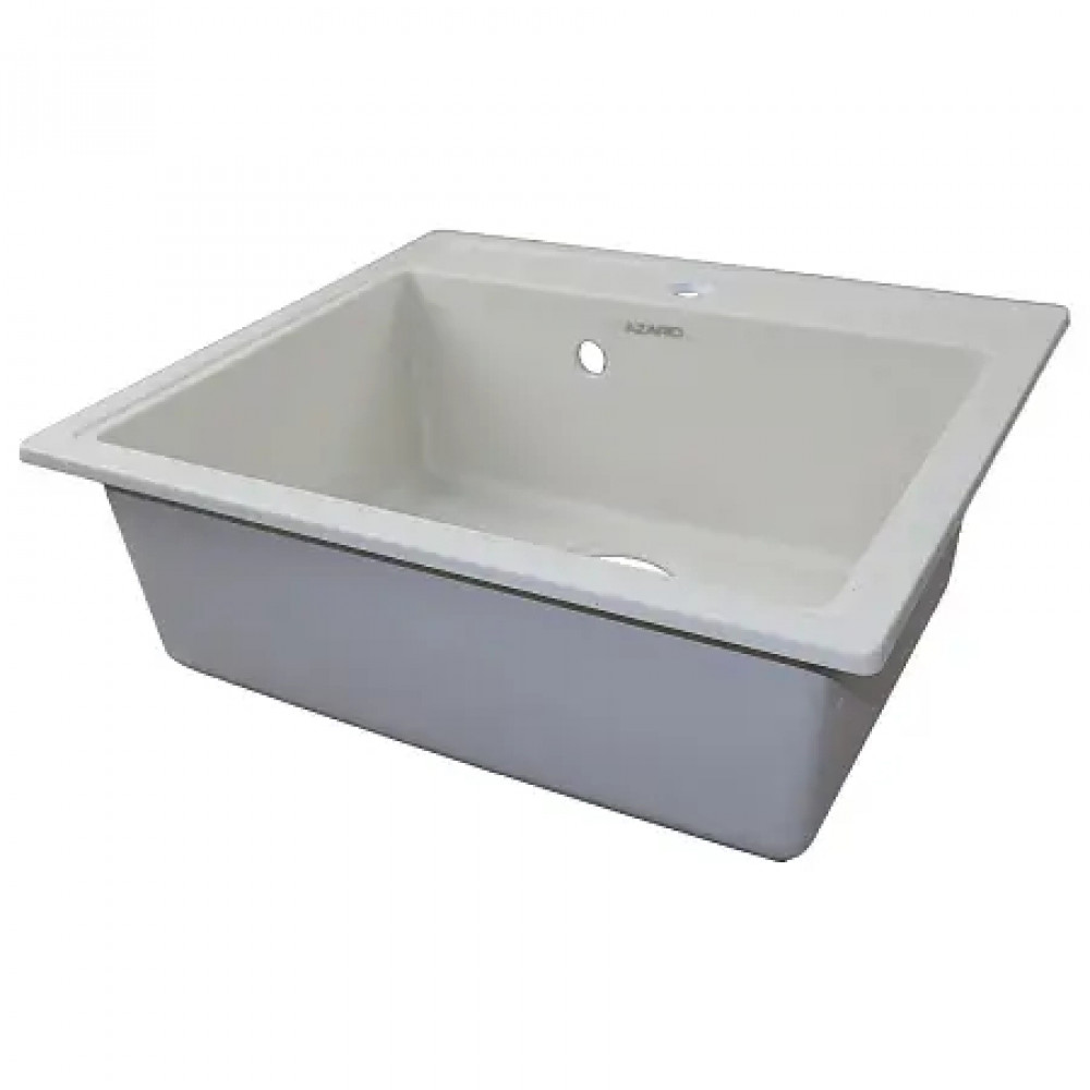 AZARIO кухонная мойка Onda (565x505x200) Бежевая (сифон)