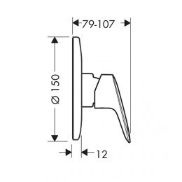 71666000 Logis Смеситель для душа, однорычажный, СМ (внешняя+скрытая часть)