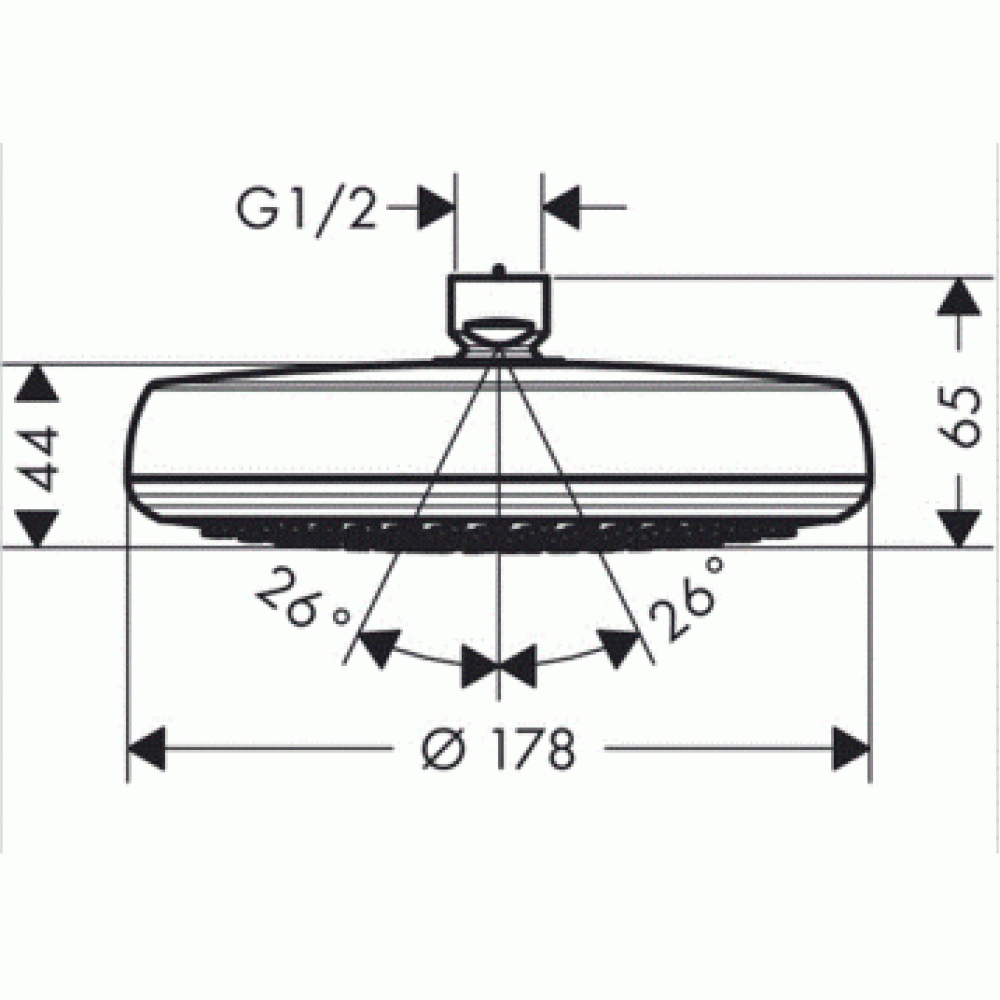 26577400 Верхний душ Crometta 160 1jet