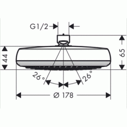 26577400 Верхний душ Crometta 160 1jet