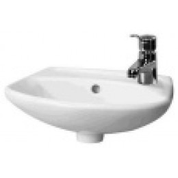 LYRA Мини-раковина 410 мм, отв. д/смес. справа, уст.компл.