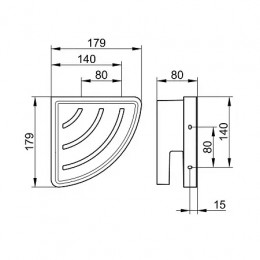 12757010001 Collection Moll Полочка-корзинка одинарная, угловая