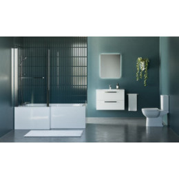 E3242WG TEMPO Подстолье для умывальника 800 мм с 2-мя ящиками, для подвесного монтажа, система плавного закрытия, 2 ручки, с крепежным комплектом