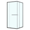 AZ-L47-90-MGR-CL Душевое ограждение MONAKO SQS-90х90х195-MGR-CL, прозрачное стекло 6 мм, профиль матовый графит