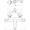 Смеситель настенный термостатический для ванны без гарнитуры Termo 300 TE 023.00/150