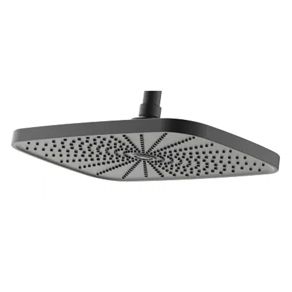 Alanti Душевая система с квадратным тропическим душем, черный матовый