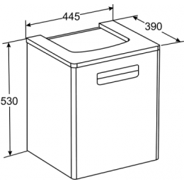 THE GAP ORIGINAL Модуль д/раковины 450 мм, белый