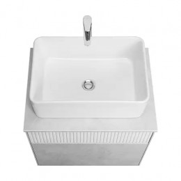 Марбл 60 Тумба-умывальник Слэйт/Белый матовый (Mila,Одри)