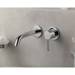 KLUDI BOZZ Однорычажный смеситель для раковины, внешняя монтажная часть, излив 220 мм, арт. 382450576