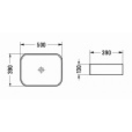 AZ-78109 SP Раковина накладная. Размер 500*390*130 мм