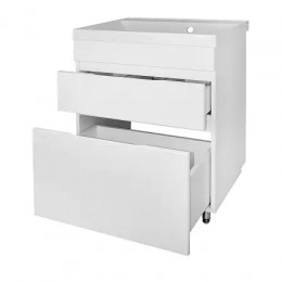 Комплект Тумба Эстима 60/2Н напольная с раковиной Астория 60