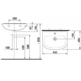 Z_DEEP BY JIKA (OLYMP) Раковина 650 мм