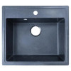 AZARIO кухонная мойка Onda (565x505x200) Черная (сифон)