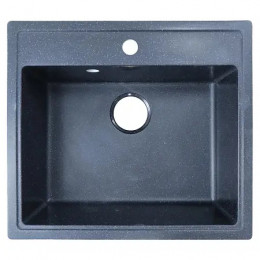 AZARIO кухонная мойка Onda (565x505x200) Черная (сифон)