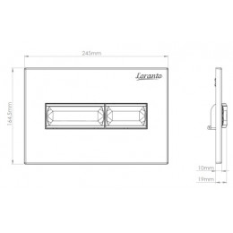 Loranto Кнопка к инсталляции Line белый глянец