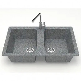 AZARIO кухонная мойка Elmas (780х500х190) Тёмно серая (сифон + герметик)