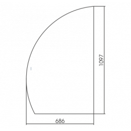 AZARIO зеркало MARIO 686*1097 левое, бесконтактный сенсор, парящая подсветка (в стену)