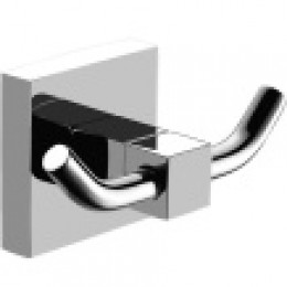 RINA Крючок двойной, хром