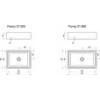 Умывальник FORMY 01 500 D белый со скрытым переливом