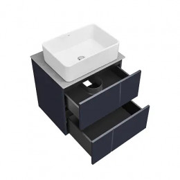 Luna Тумба под раковину 60, 2 ящика, синий