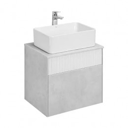 Марбл 60 Тумба-умывальник Слэйт/Белый матовый (Mila,Одри)